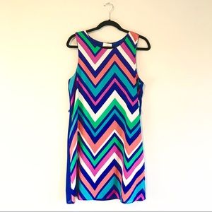 Everly | Geometric Sleeveless Shift Dress